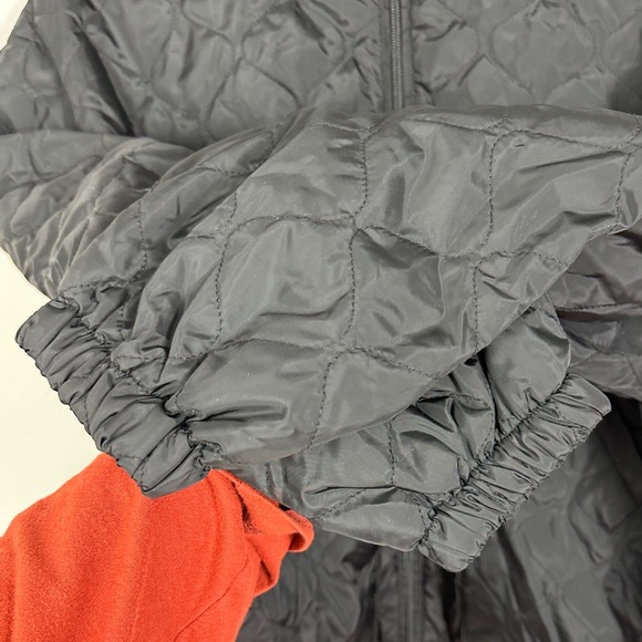 NEW Nordstrom Zella Quilted Bomber Jacket Black Size XL Lightweight Coat Puffer - Picture 11 of 15